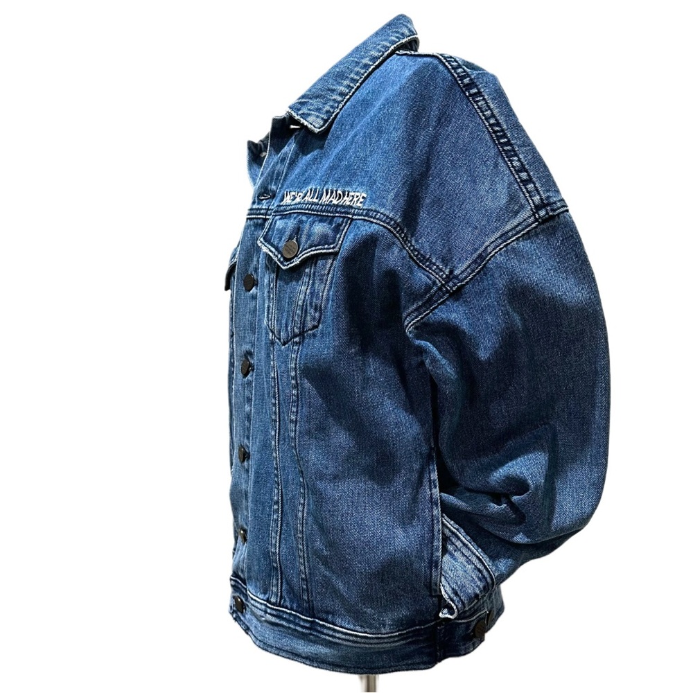 DENIM STATEMENT For The Republic Dark Blue Jacket with Text Detail Peace medium - Picture 5 of 15